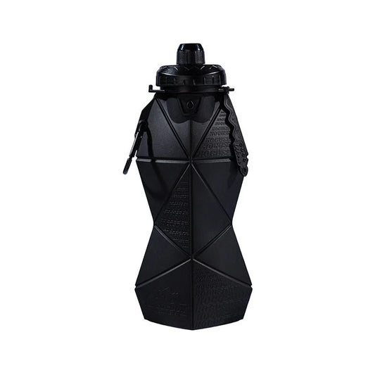 Black Cup Lid Ultimate Foldable Silicone Water Bottle