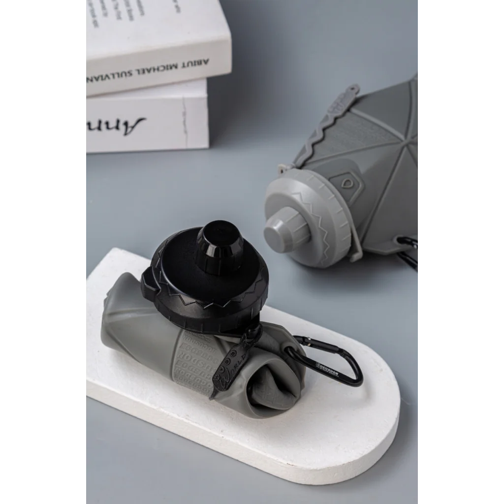 Black and Black Cup Lid Ultimate Foldable Silicone Water