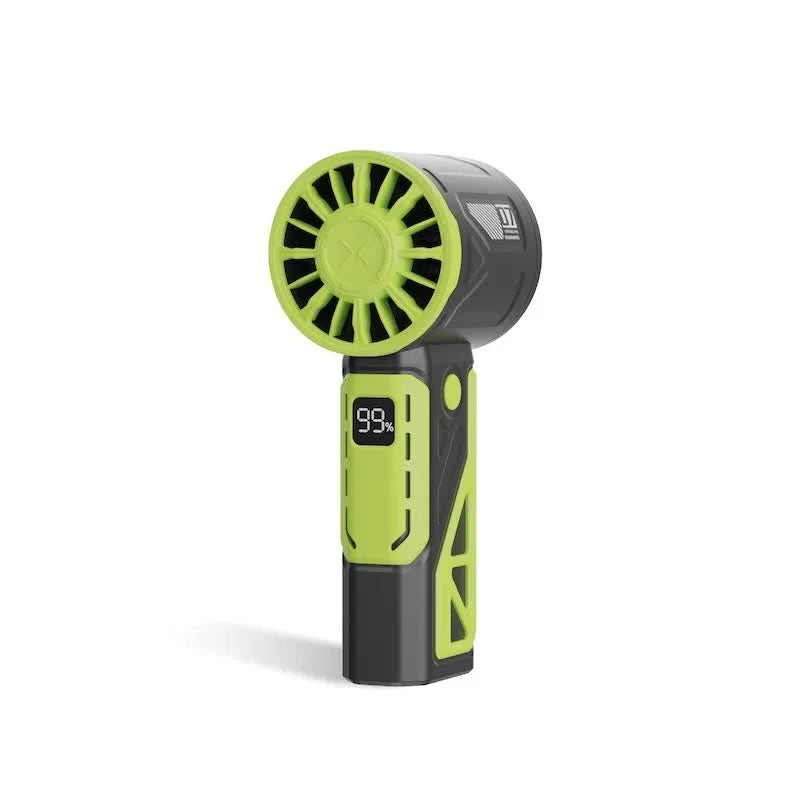 Black And Green 100-Speed Mecha Handheld Fan | USB