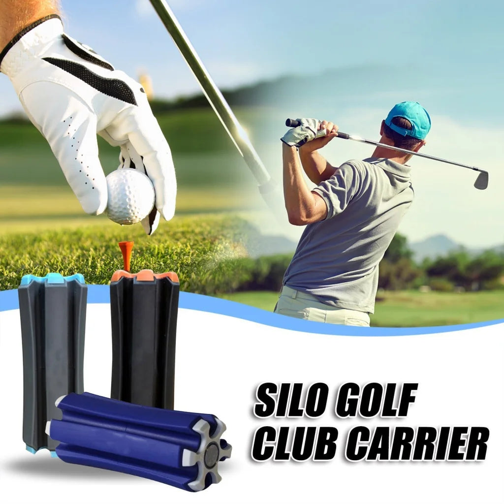 Black And Orange Golf Club Carrier 2-Pack - Durable ABS