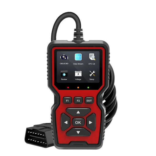 Black and Red OBD2 Scanner Car Diagnostic Tool - Engine