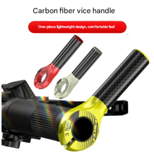 Black and Red Ultralight Carbon Fiber Bicycle Bar Ends