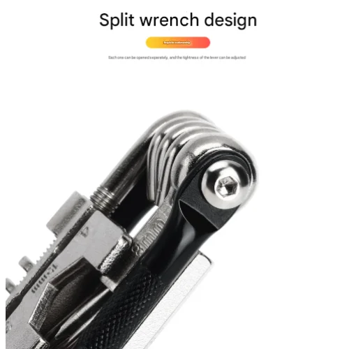 Black and Silver 16 in 1 Bicycle Repair Multi Tool