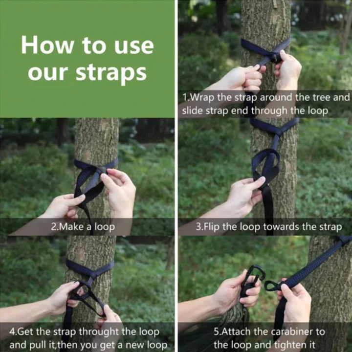 Black Automatic Pop-Up Mosquito Net Hammock - 200kg Load