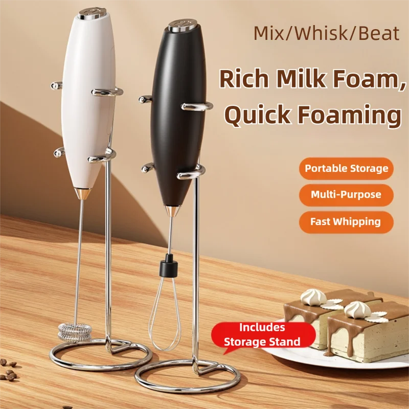 Black Battery Powered Frother and Whisk