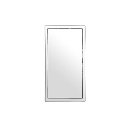 Black Beaded Framed Mirror - X Large 190cm x 100cm - Home &