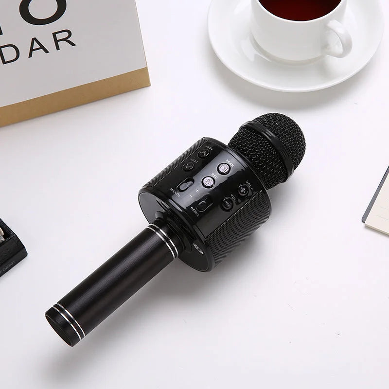 Black Bluetooth 5.0 Karaoke Microphone for Family