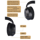 Black Bluetooth 5.2 Headphones - Foldable Adjustable