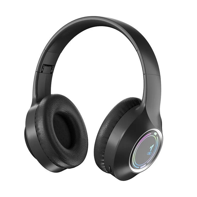 Black Bluetooth 5.2 Headphones - Foldable Adjustable