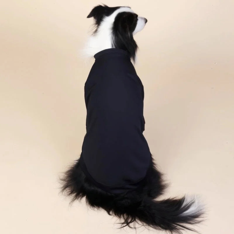 Black Classic Dog Sweatshirt with Hood & Drawstrings