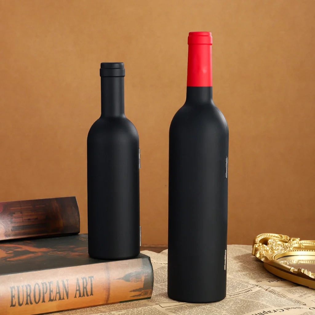 Black Closure Creative Wine Accessories Set – 5-Piece