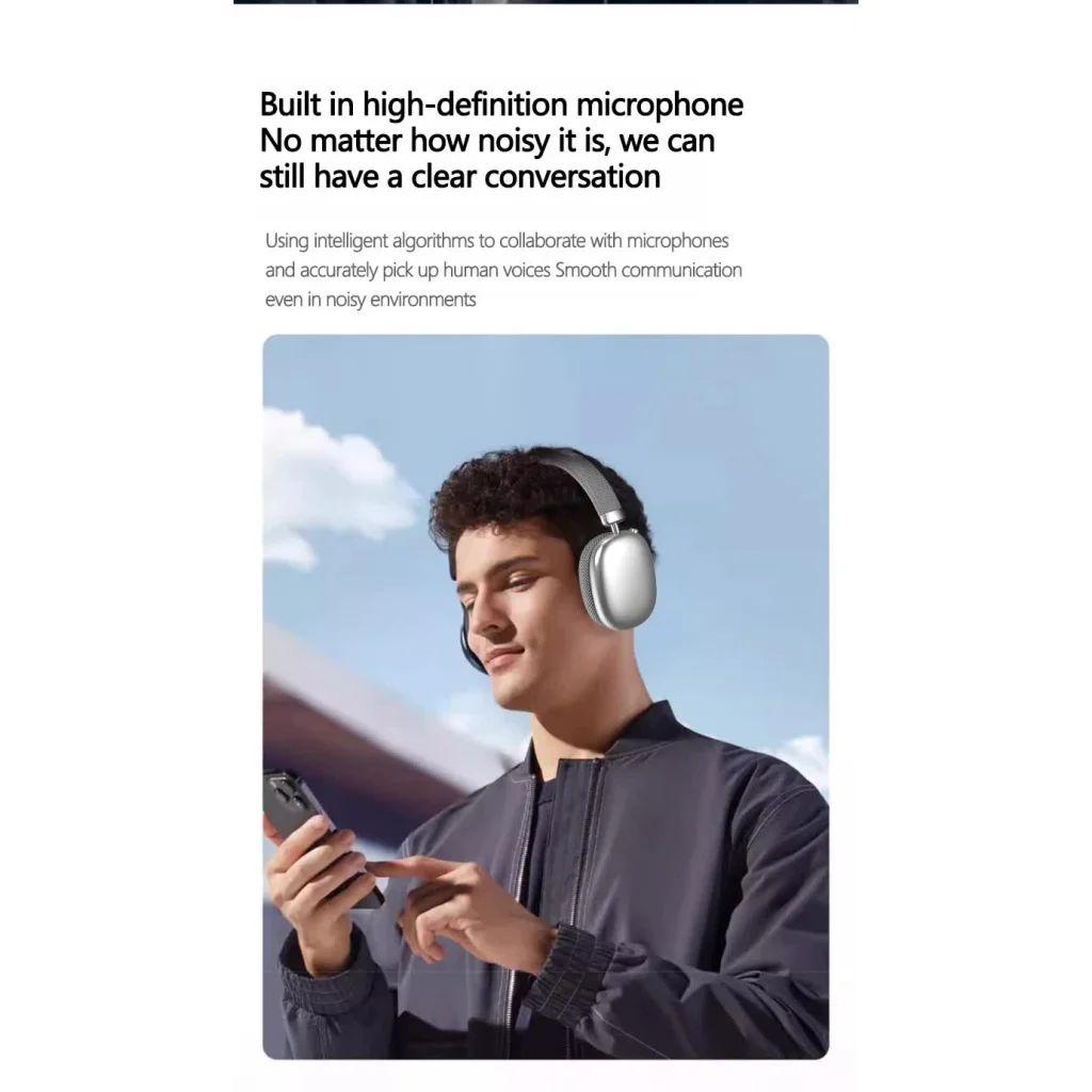 Black Comfortable Over-Ear Headphones - Hi-Fi Sound Long