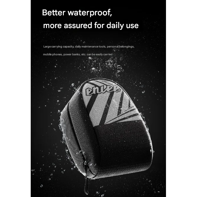 Black Compact Bike Saddle Bag - Quick-Release