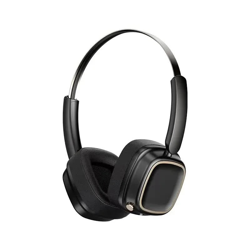 Black Compact Retro Headphones - Wireless Bluetooth Deep
