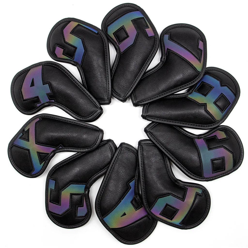 Black covers with Laser numbers Premium PU Leather Golf