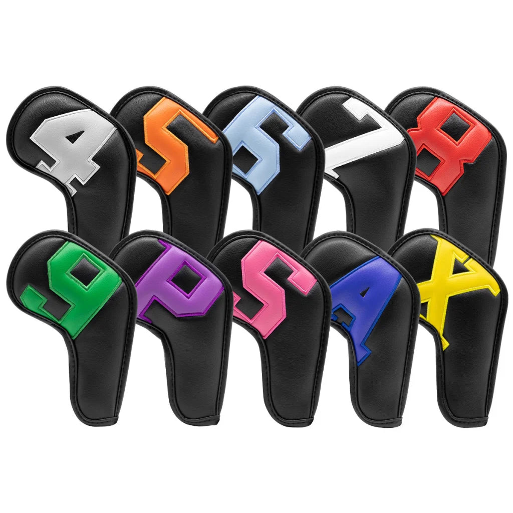 Black covers with various colored numbers Premium PU