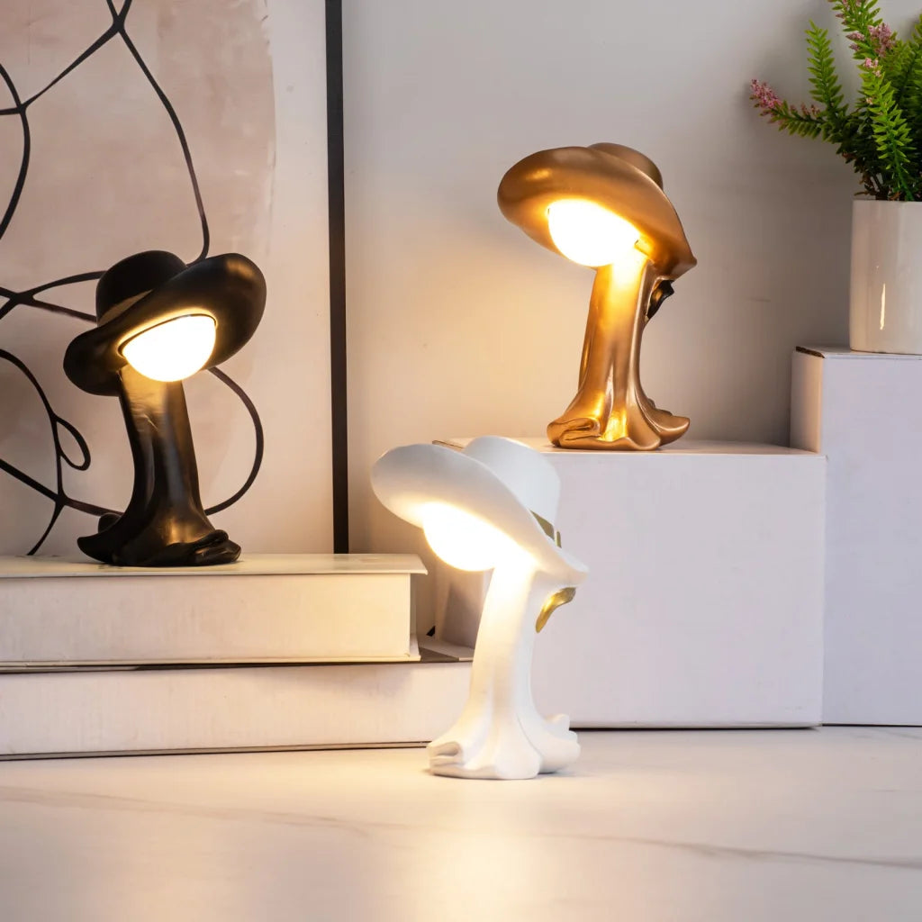 Black Creative Cowboy Hat USB Table Lamp for Home
