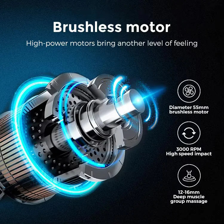 Black Deep Tissue Percussion Massage Gun - 30 Speeds 6