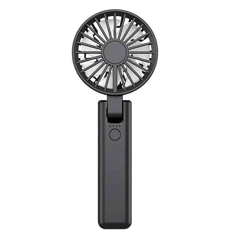 Black Dual-Blade Portable Neck Fan - Rechargeable USB Fan