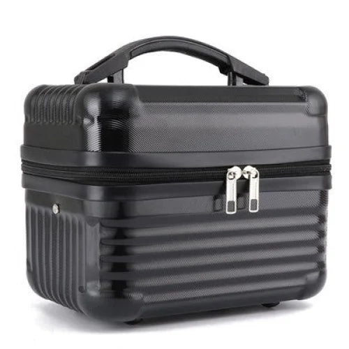 Black Durable Hard Shell Makeup Travel Case - Large