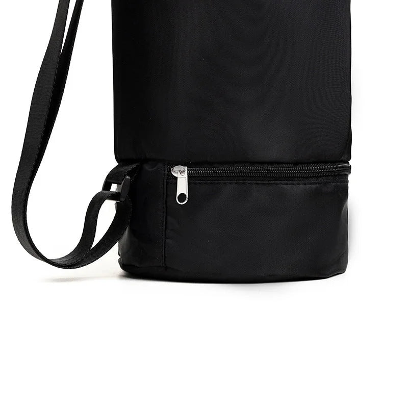 Black Durable Yoga Mat Carry Bag – Multi-Functional Fitness