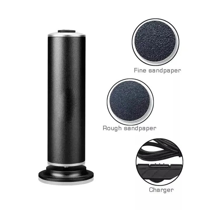 Black Electric Foot Callus Remover - Portable Pedicure Tool