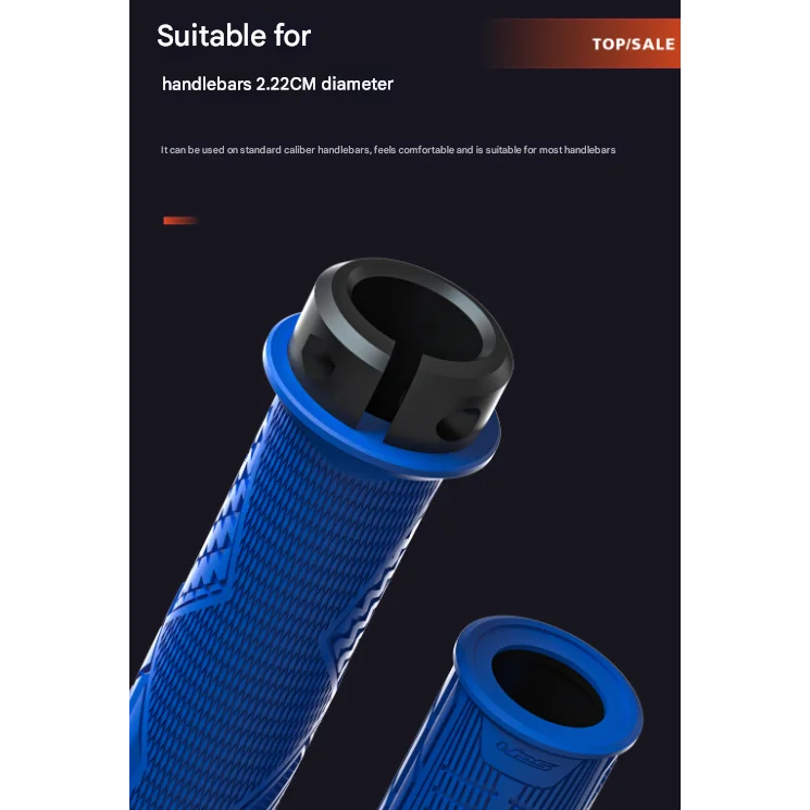 Black Ergonomic Lock-On Bike Grips - Anti-Slip TPR Rubber