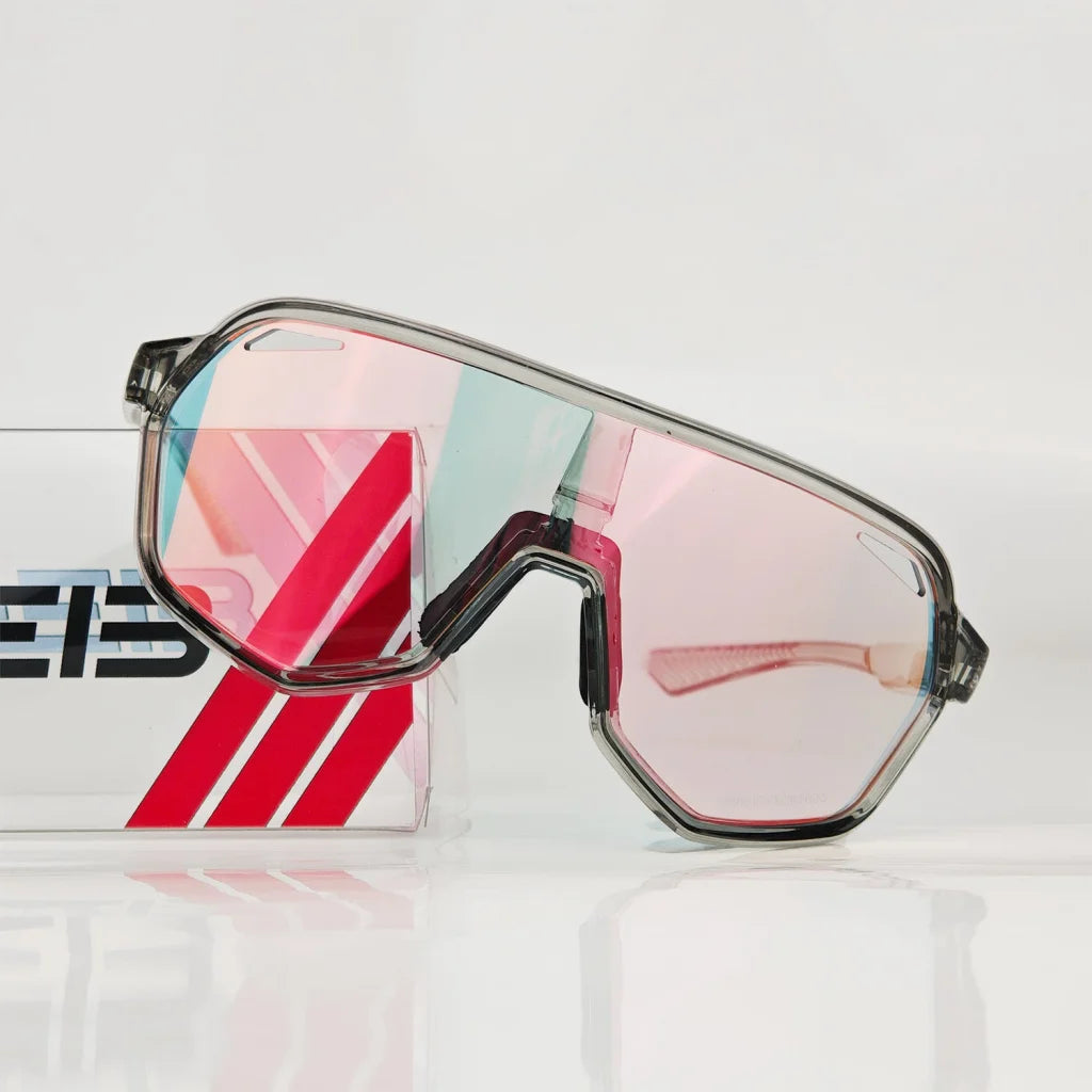 Black frame and photochromic silver lenses Photochromic