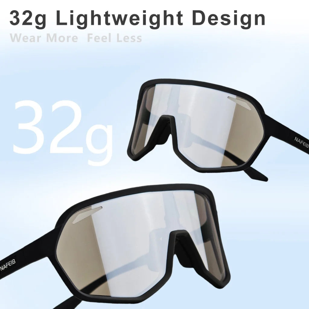 Black frame and photochromic silver lenses Photochromic