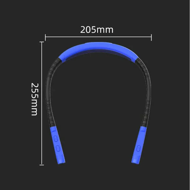 Black Hands-Free Adjustable LED Neck Reading Light with 3
