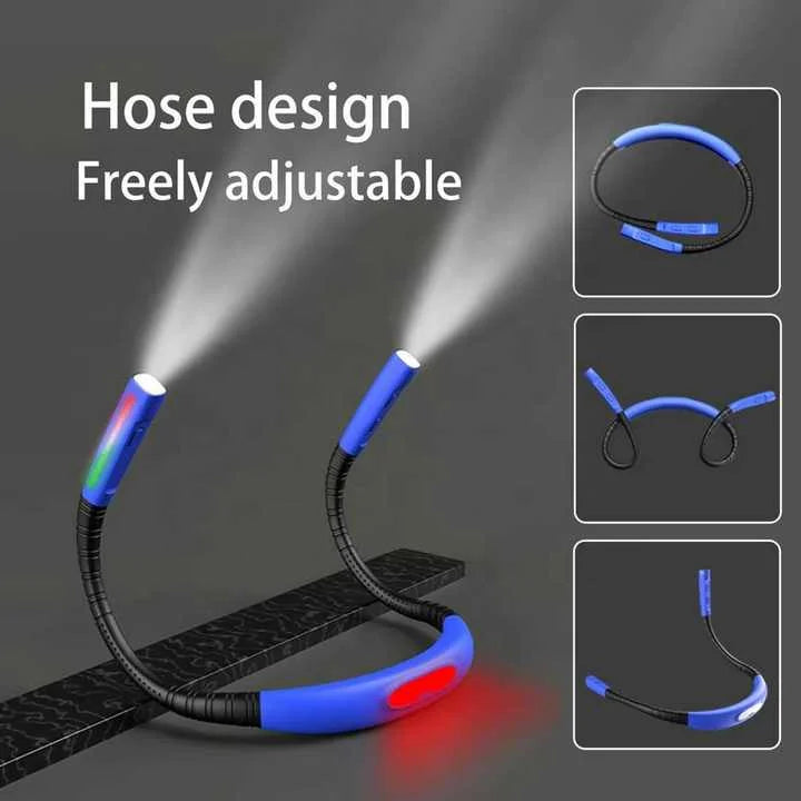 Black Hands-Free Adjustable LED Neck Reading Light with 3