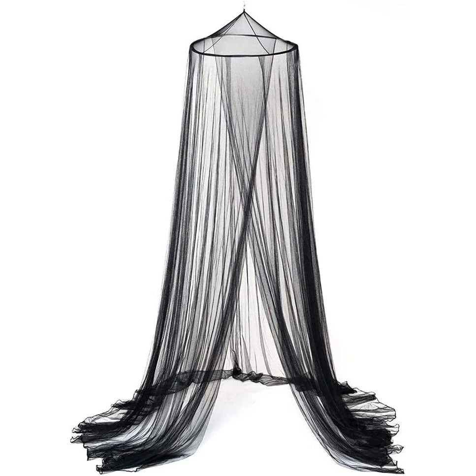 Black Hanging Princess Bed Canopy Mosquito Net - Dome