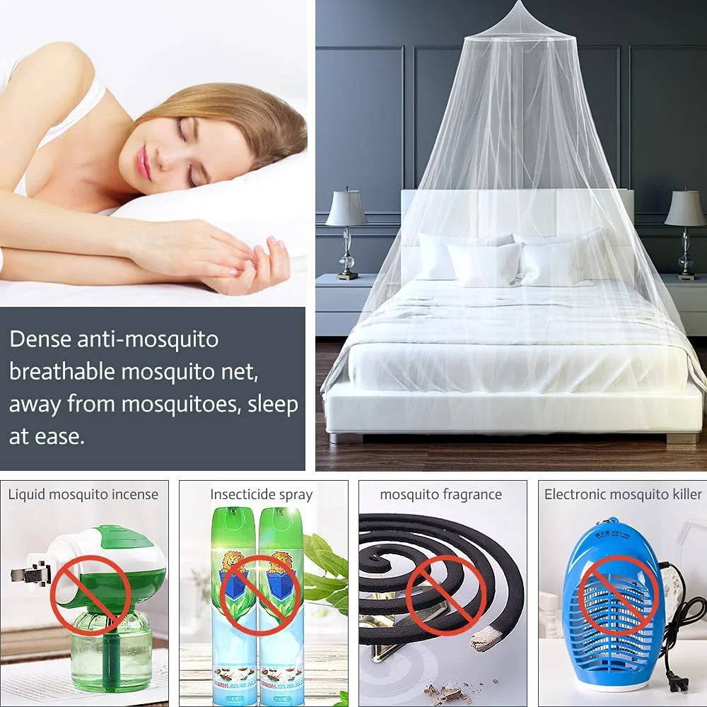 Black Hanging Princess Bed Canopy Mosquito Net - Dome