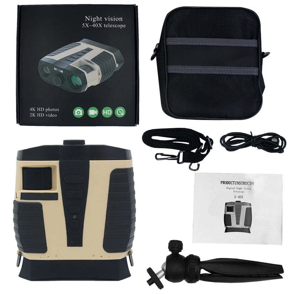 Black HD Digital Night Vision Binoculars