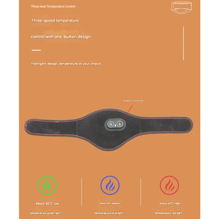 Black Heated Vibrating Neck Wrap - USB Powered Massager