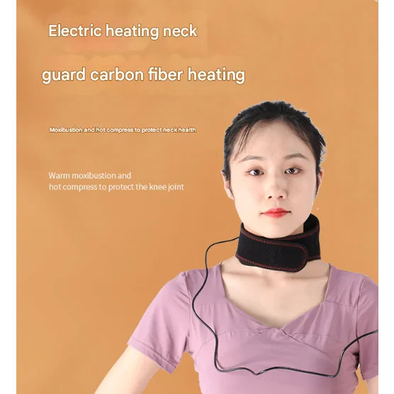 Black Heated Vibrating Neck Wrap - USB Powered Massager