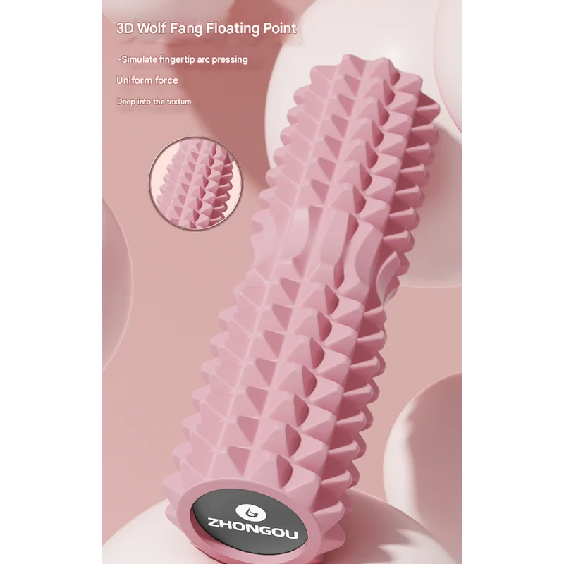 Black High-Density 3D Trigger Point Foam Roller - Solid