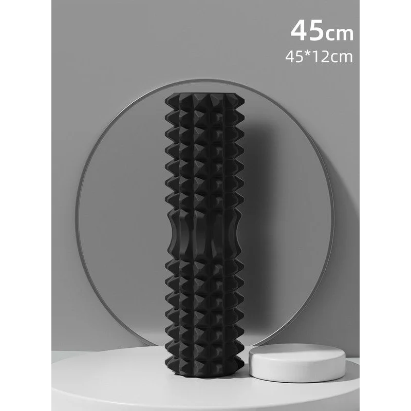Black High-Density 3D Trigger Point Foam Roller - Solid