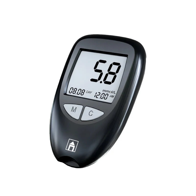 Black Home Blood Glucose Meter - English Version Medical