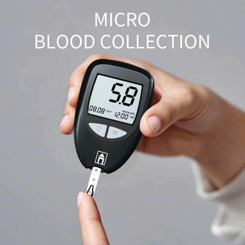 Black Home Blood Glucose Meter - English Version Medical