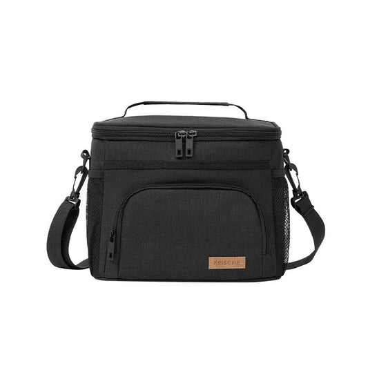 Black Insulated Lunch Bag Cooler Tote - 9L Leakproof