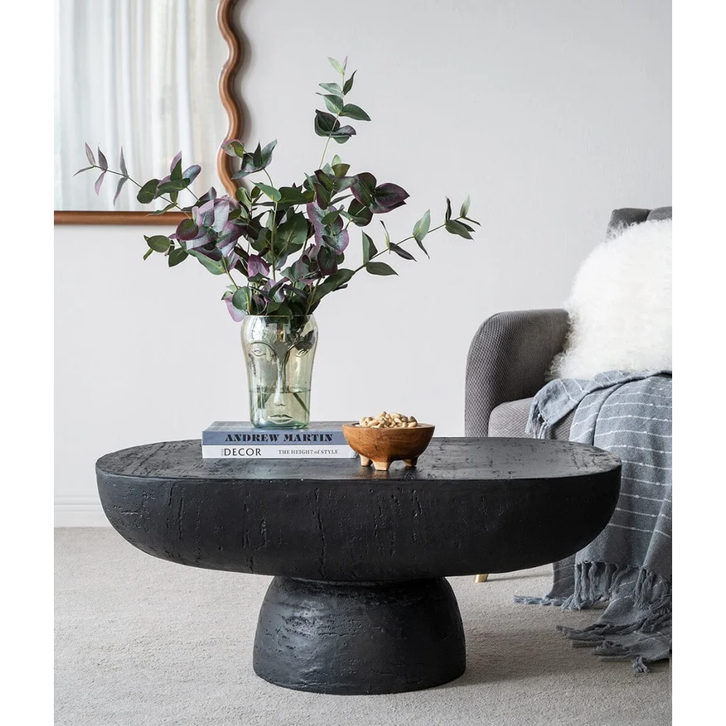 BLACK IS BACK CEMENT COFFEE TABLE - Furniture > Living Room