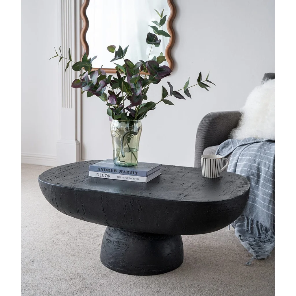 BLACK IS BACK CEMENT COFFEE TABLE - Furniture > Living Room
