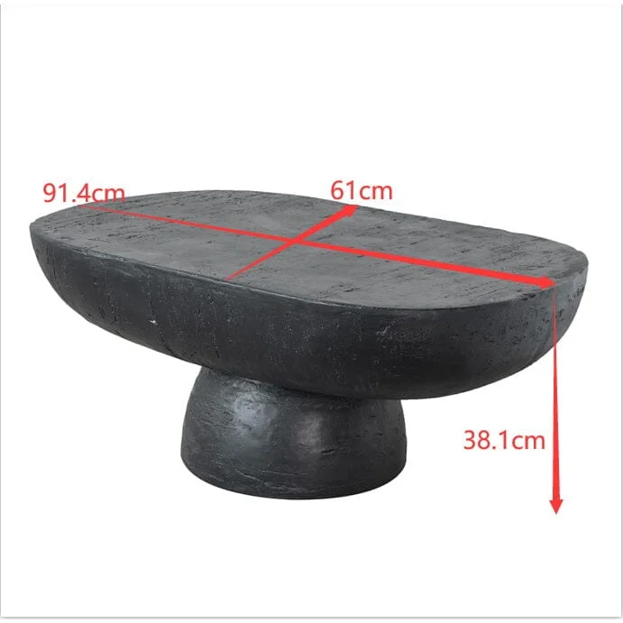 BLACK IS BACK CEMENT COFFEE TABLE - Furniture > Living Room