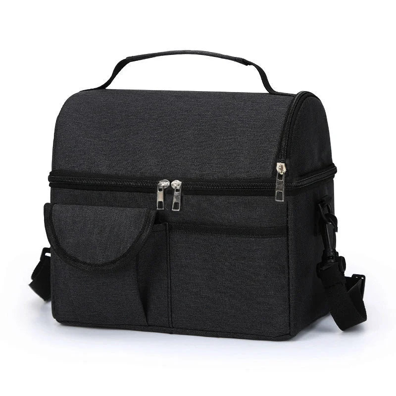 Black Large Insulated Breast Milk Storage Bag Dual Layer