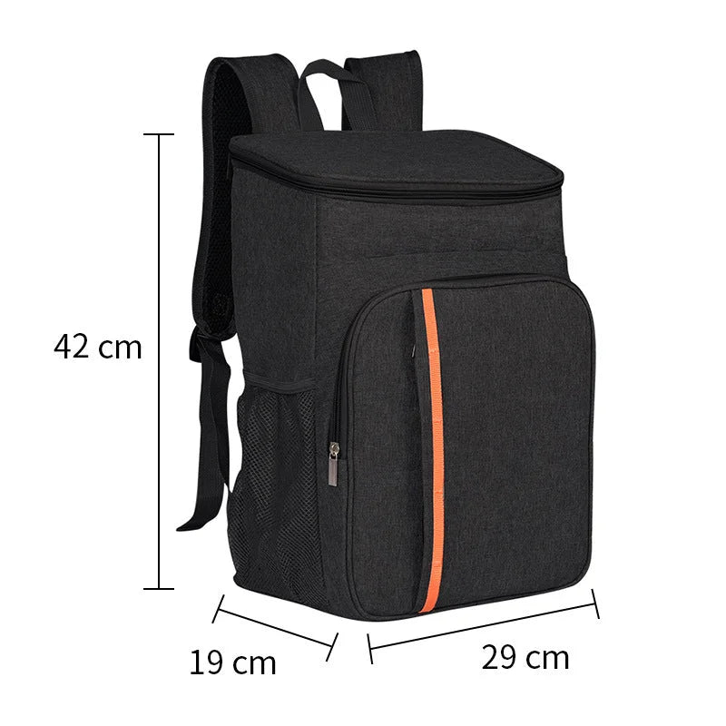 Black Leakproof Insulated Backpack Cooler - Durable Oxford