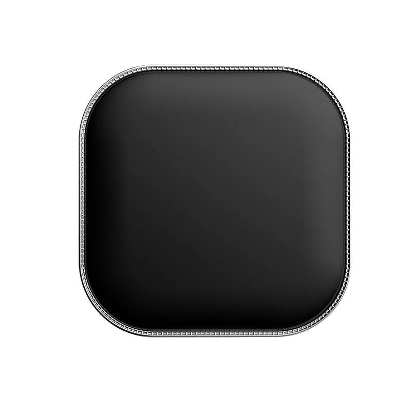 Black LED Makeup Mirror with Light - Portable Folding USB