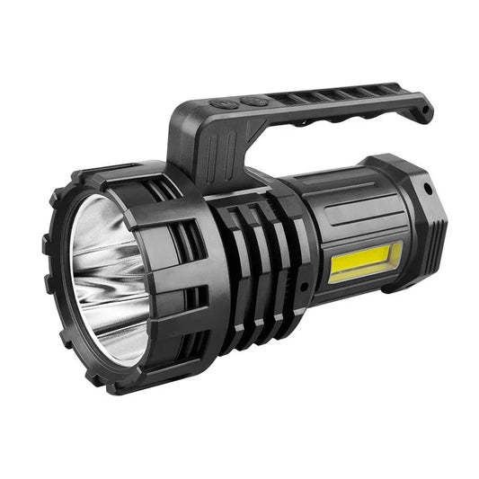 Black LED Searchlight - Rechargeable Handheld Spotlight