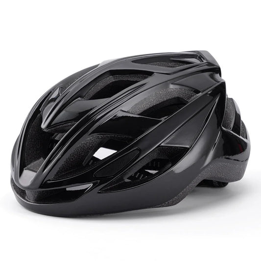 Black Lightweight Adult Bicycle Helmet - Adjustable Fit