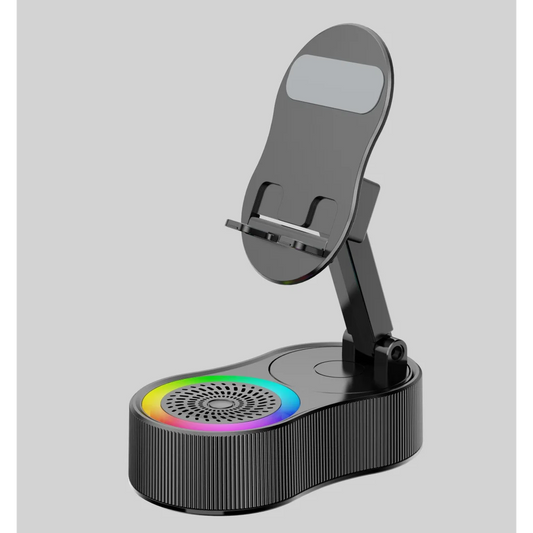 Black Magic Induction Speaker & Adjustable Phone Stand